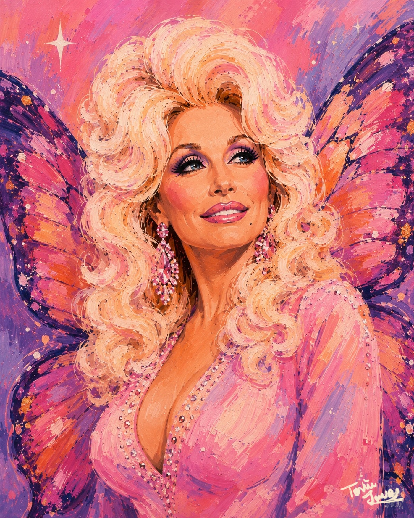 Rhinestone Butterfly print